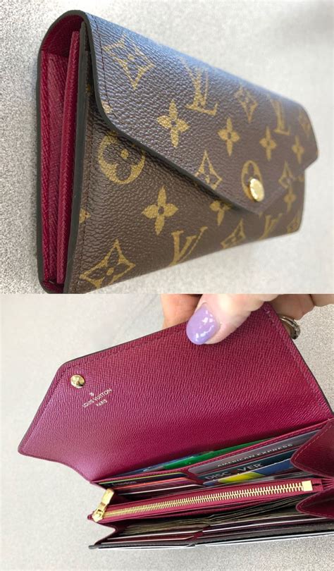 louis vuitton wallet with pink button|Louis Vuitton sarah wallet price.